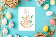 Happy Easter Watercolor Easter Bunny, an Animal Illustration by AlineArtStore (Thumbnail 9 of 11)