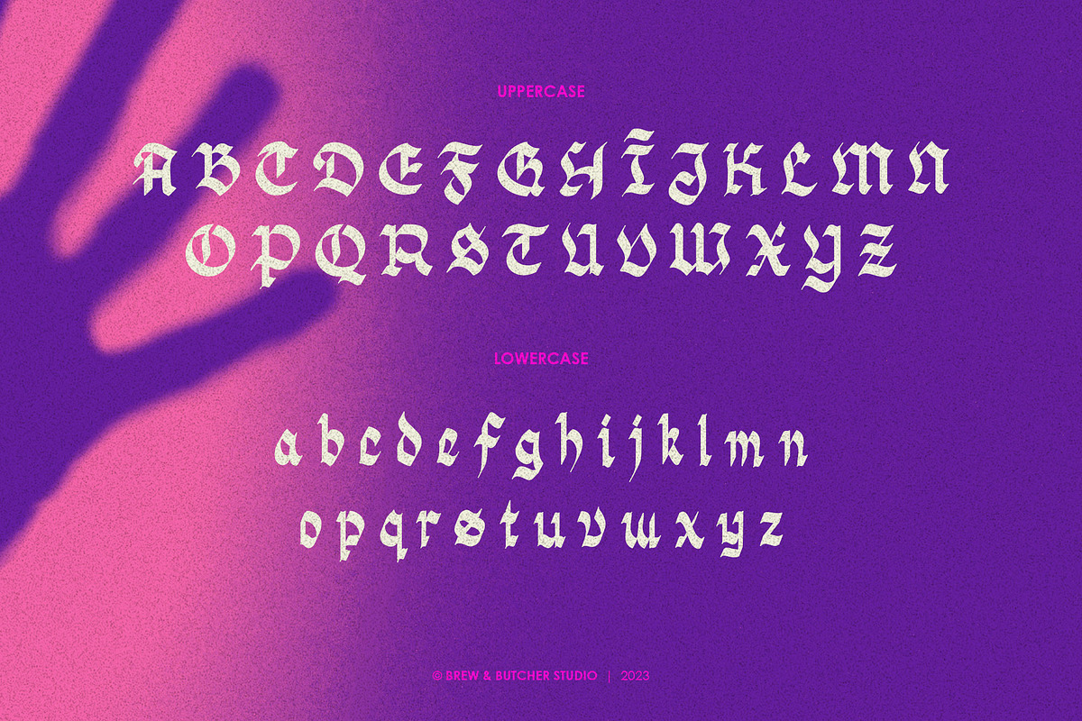 Morthao | Blackletter, a Blackletter Font by Brew & Butcher Studio (Photo 2 of 8)