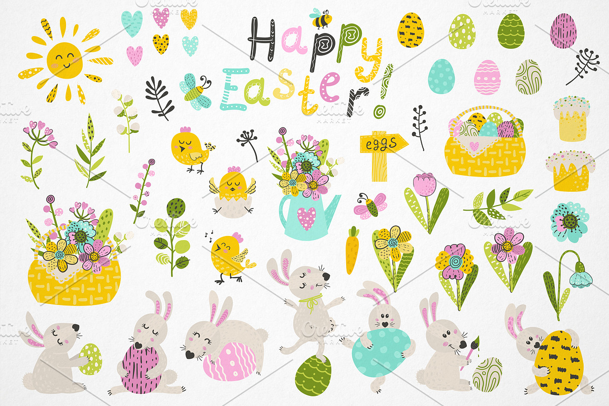 Easter Bunny, a Background Graphic by Nafanya (Photo 3 of 13)