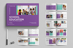 Education Brochure Landscape, a Brochure Template by E-Type