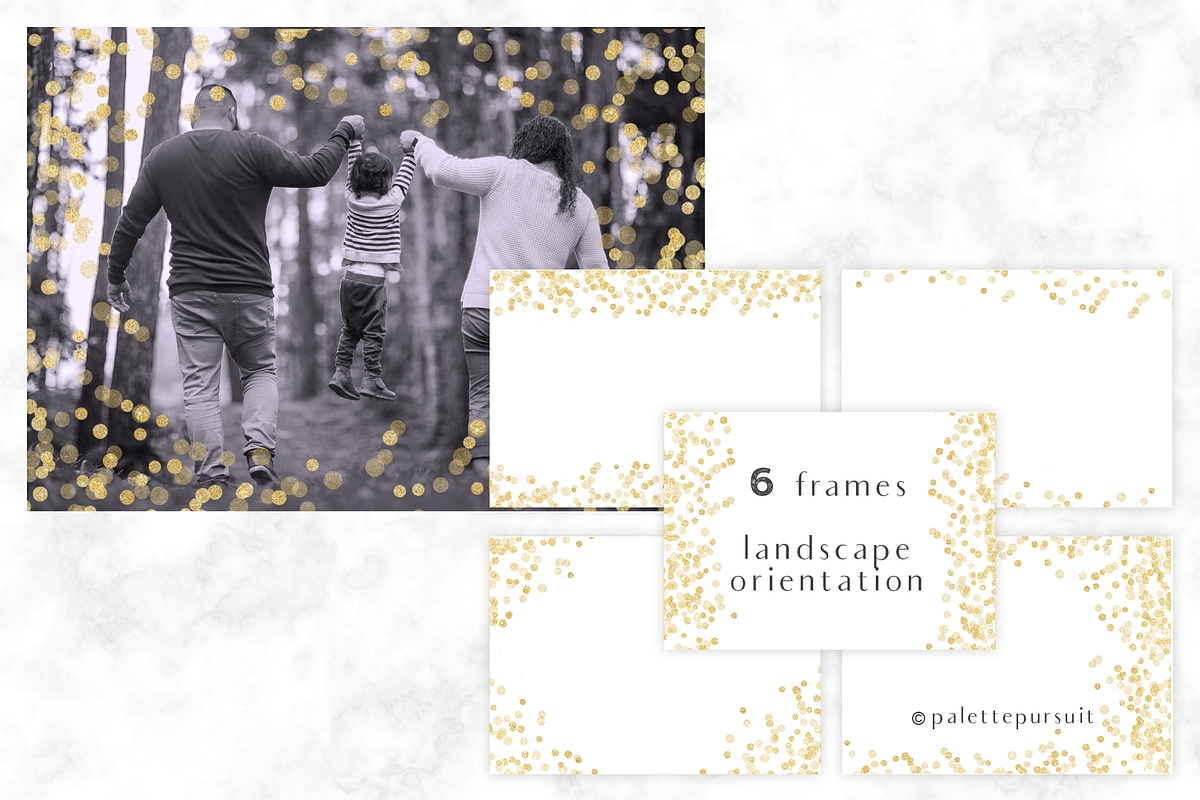 Gold confetti frames, photo overlay, a Texture Graphic by Palette Pursuit (Photo 2 of 4)