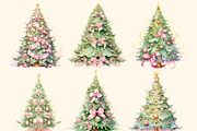 Victorian Christmas tree, clipart, a Decorative Illustration by Hello My Print (Thumbnail 5 of 10)