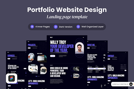 Portfolio Design Landing Page, a Landing Page Template by SLAB! Design