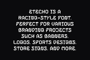 Etecho - Stencil Tech Font, a Sans Serif Font by Iqsiart Studio (Thumbnail 5 of 7)