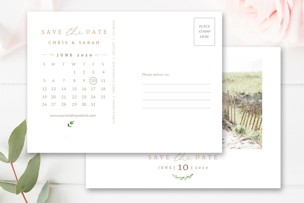 Calendar Save the Date Template, a Flyer Template by By Stephanie Design (Photo 2 of 2)