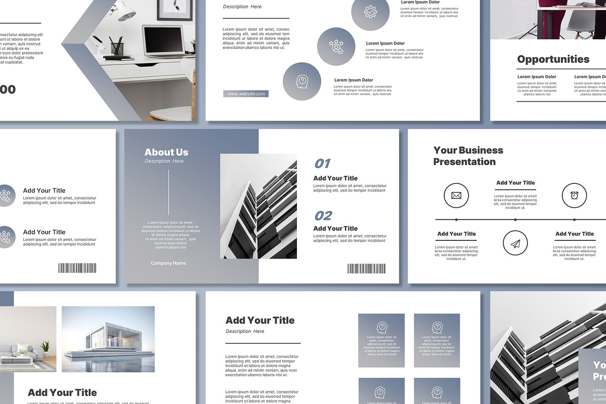 Grey Powerpoint Template, a Presentation Template by SKY CREATION (Photo 5 of 6)