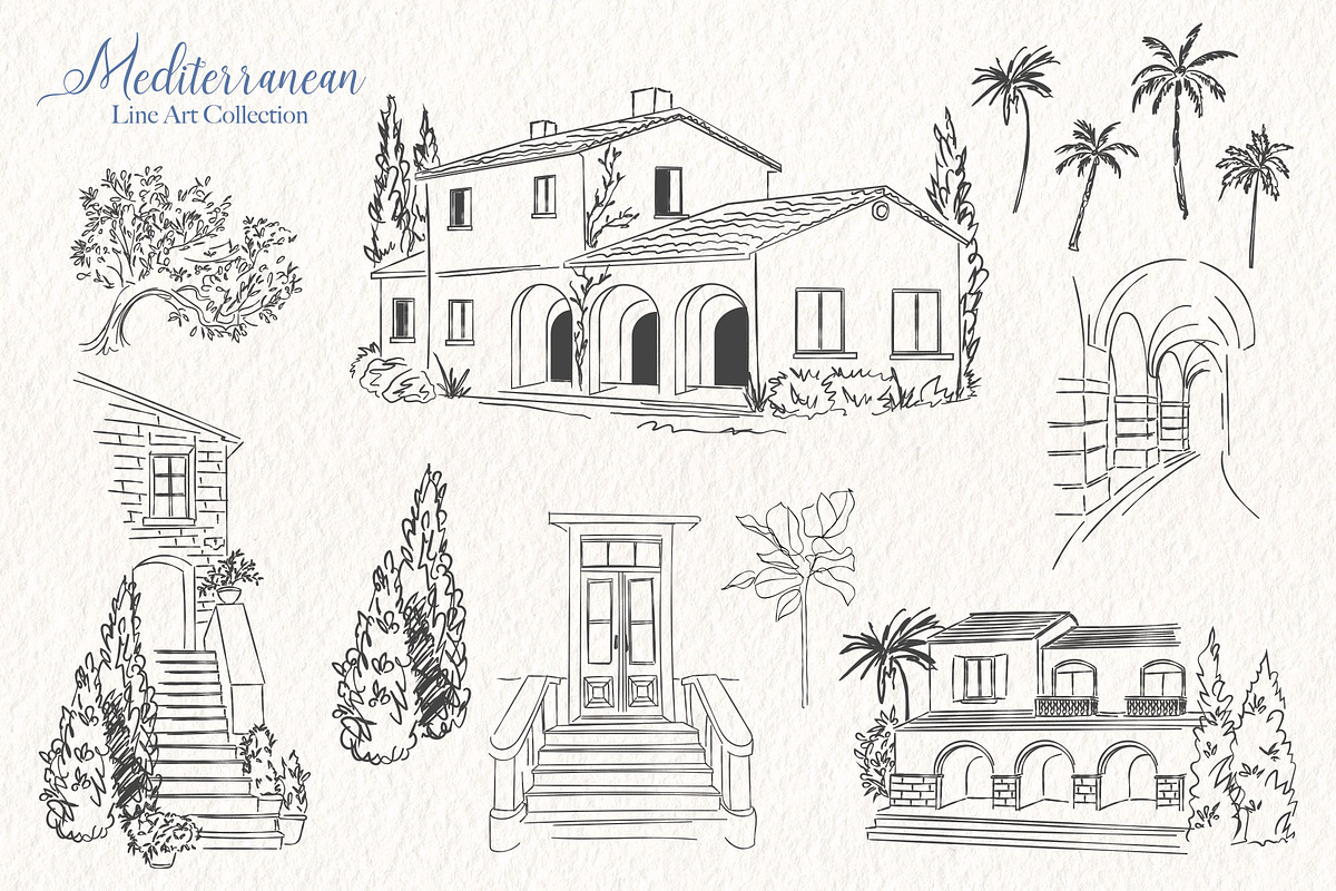 Mediterranean Line Art Collection, a Decorative Illustration by Mio Buono (Photo 4 of 15)
