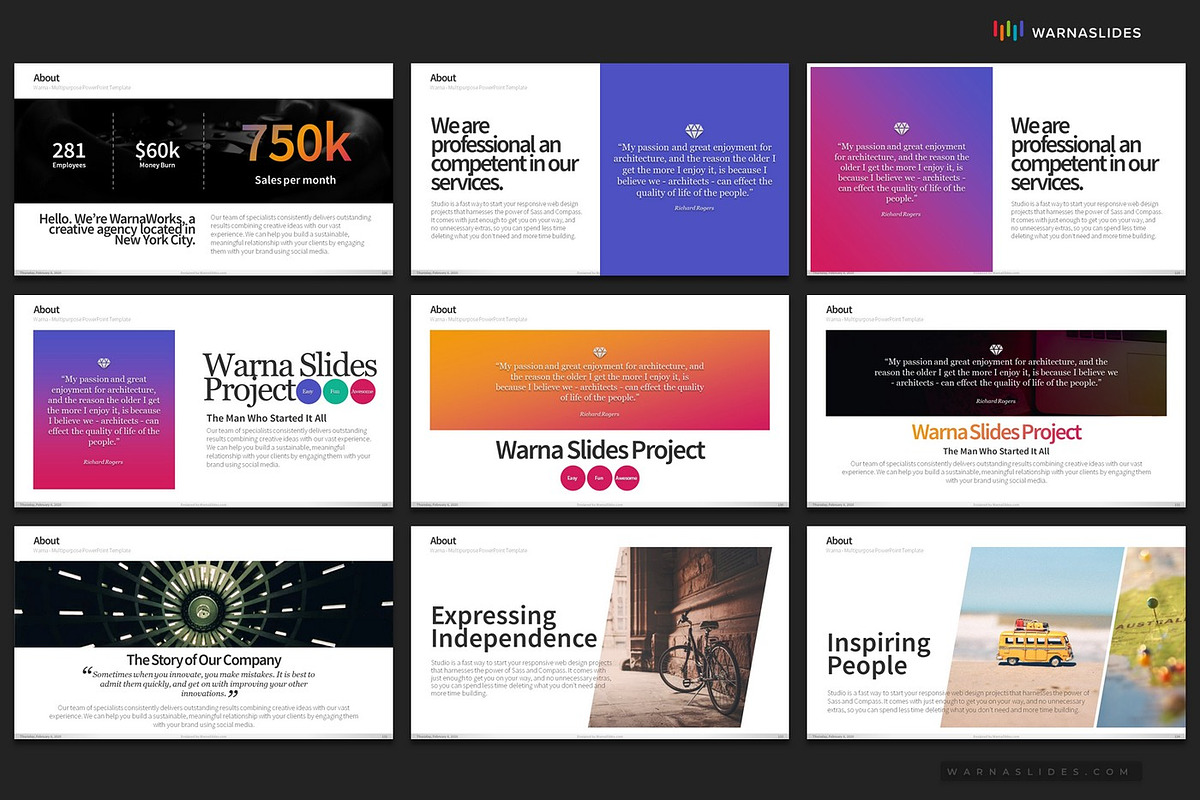 Company Profile PowerPoint Templates, a Presentation Template by Warna Works (Photo 23 of 36)