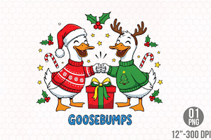Silly Goose Christmas Goosebumps, a Graphic by Designking