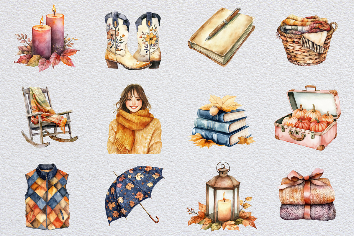 Copper & Cashmere Fall Clipart, an Illustration by Design Market (Photo 2 of 3)