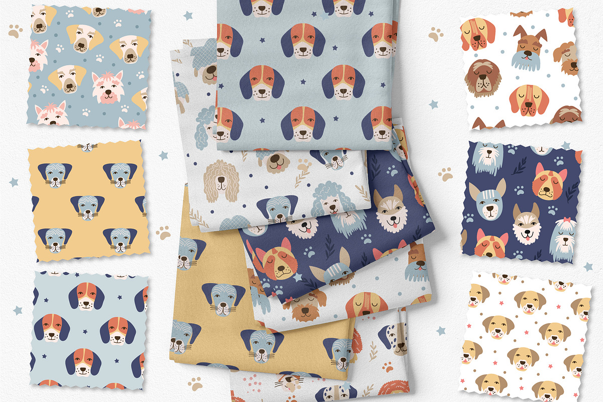 Dogs Seamless Pattern Collection., a Pattern Graphic by DearLetters (Photo 3 of 5)