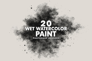 Wet Watercolor Paint Brushes