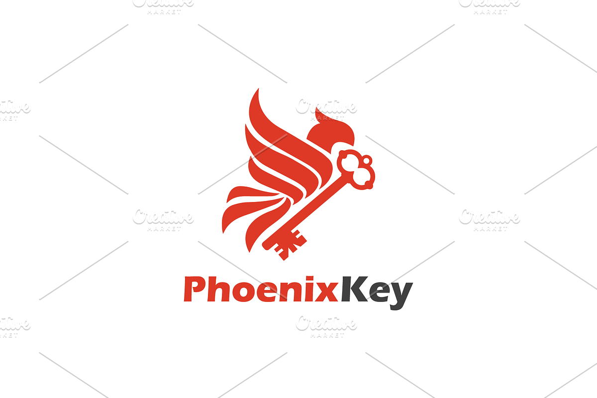 Phoenix Key Logo, a Branding & Logo Template by zaqilogo