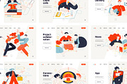 Company, flat web illustrations, a Templates & Theme by Grivina's shop (Thumbnail 17 of 27)