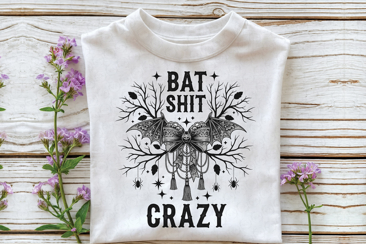 Bat Bow Crazy PNG, Funny Halloween, an Illustration by Craft Nest (Photo 2 of 6)