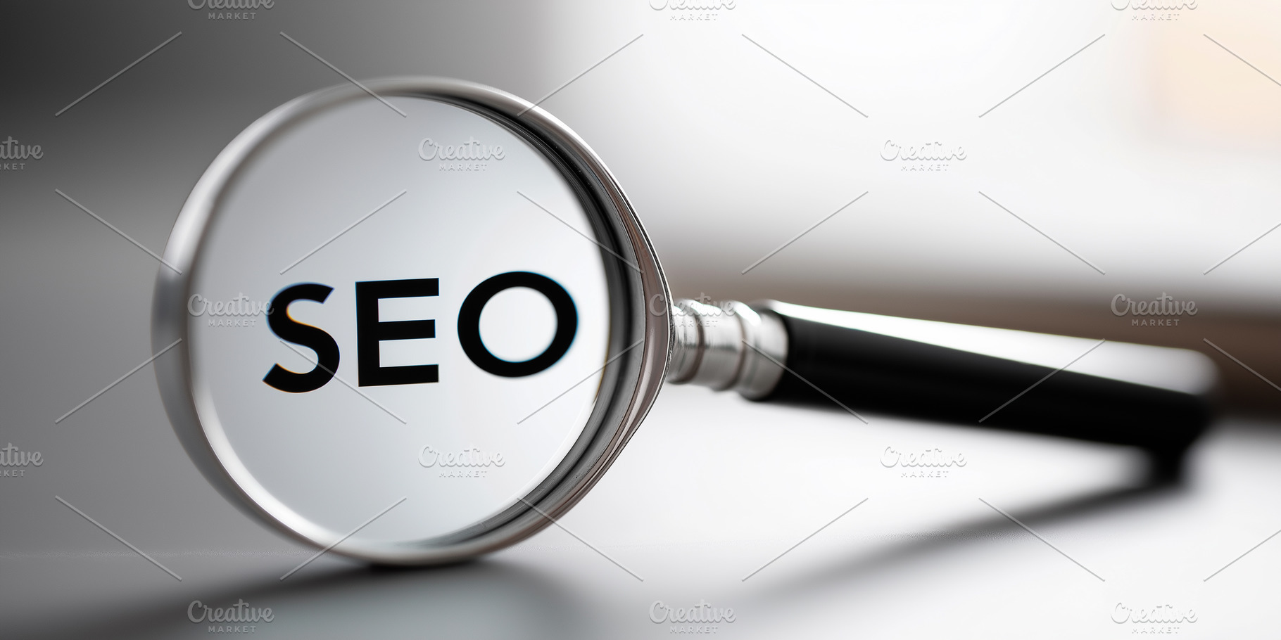 Magnifying glass focusing on the SEO, a Technology Photo by MistyDay