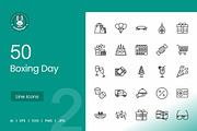 50 Boxing Day Line Icons, an Icon by IconBunny (Thumbnail 1 of 2)