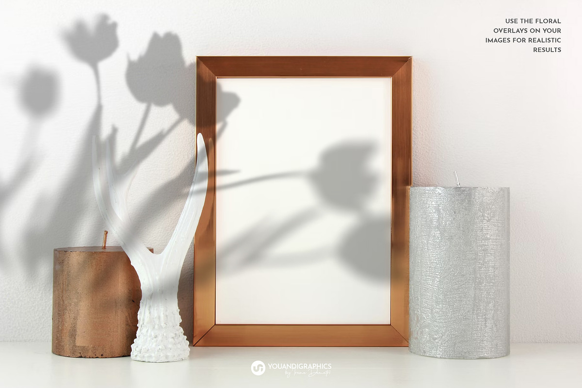 Floral Shadows Overlays, a Graphic by Youandigraphics (Photo 6 of 14)