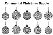Festive Filigree Bauble Silhouette, an Object Graphic by Creativeshirt (Thumbnail 1 of 5)