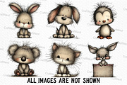 Baby Animal Clipart Bundle, an Illustration by Craft Nest (Thumbnail 5 of 6)