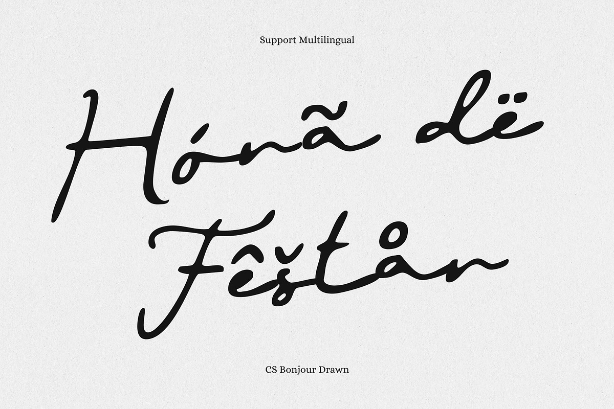 CS Bonjour Drawn, a Script Font by Craft Supply Co. (Photo 7 of 8)