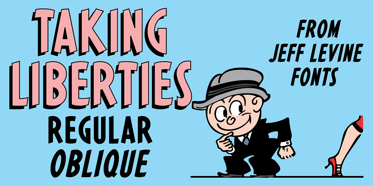 Taking Liberties JNL, a Sans Serif Font by Jeff Levine Fonts (Photo 1 of 5)