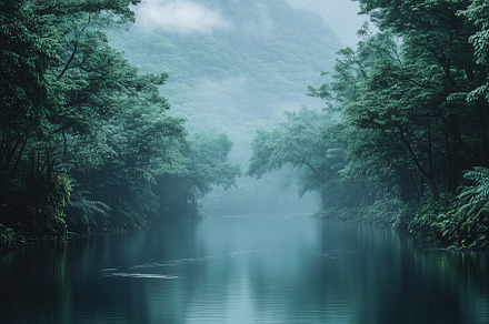 Majestic River Landscape, a Nature Photo by HubbaDigitals