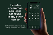 300 Dark Green Minimal iOS Icon Pack, an Icon by A Good Design Studio (Thumbnail 2 of 5)