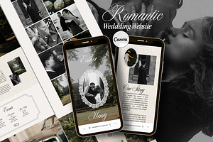 Wedding Website Template Canva, a Landing Page Template by Warmsoulgallery