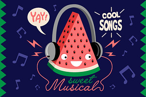 Handsome Watermelon Listen to Music