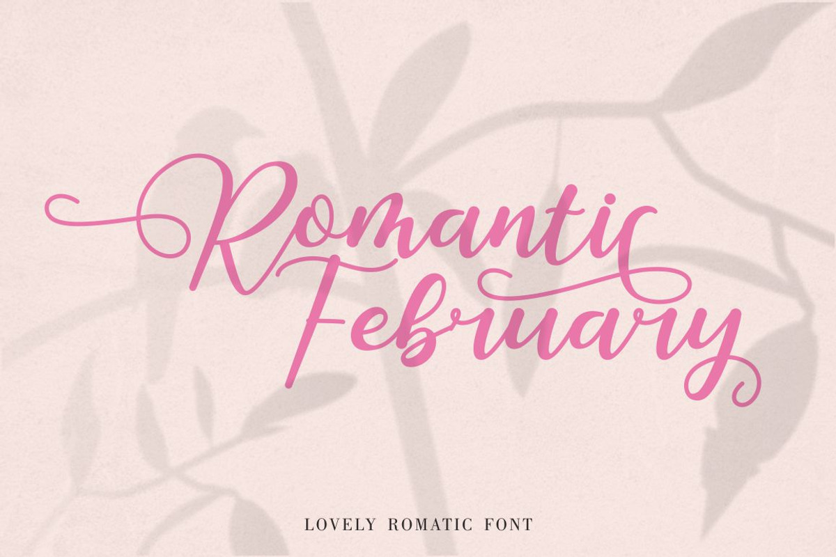 Romantic February - Lovely Romantic, a Script Font by PutraCetol Studio