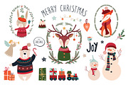 Christmas elements collection, an Animal Illustration by Letto studio (Thumbnail 2 of 3)
