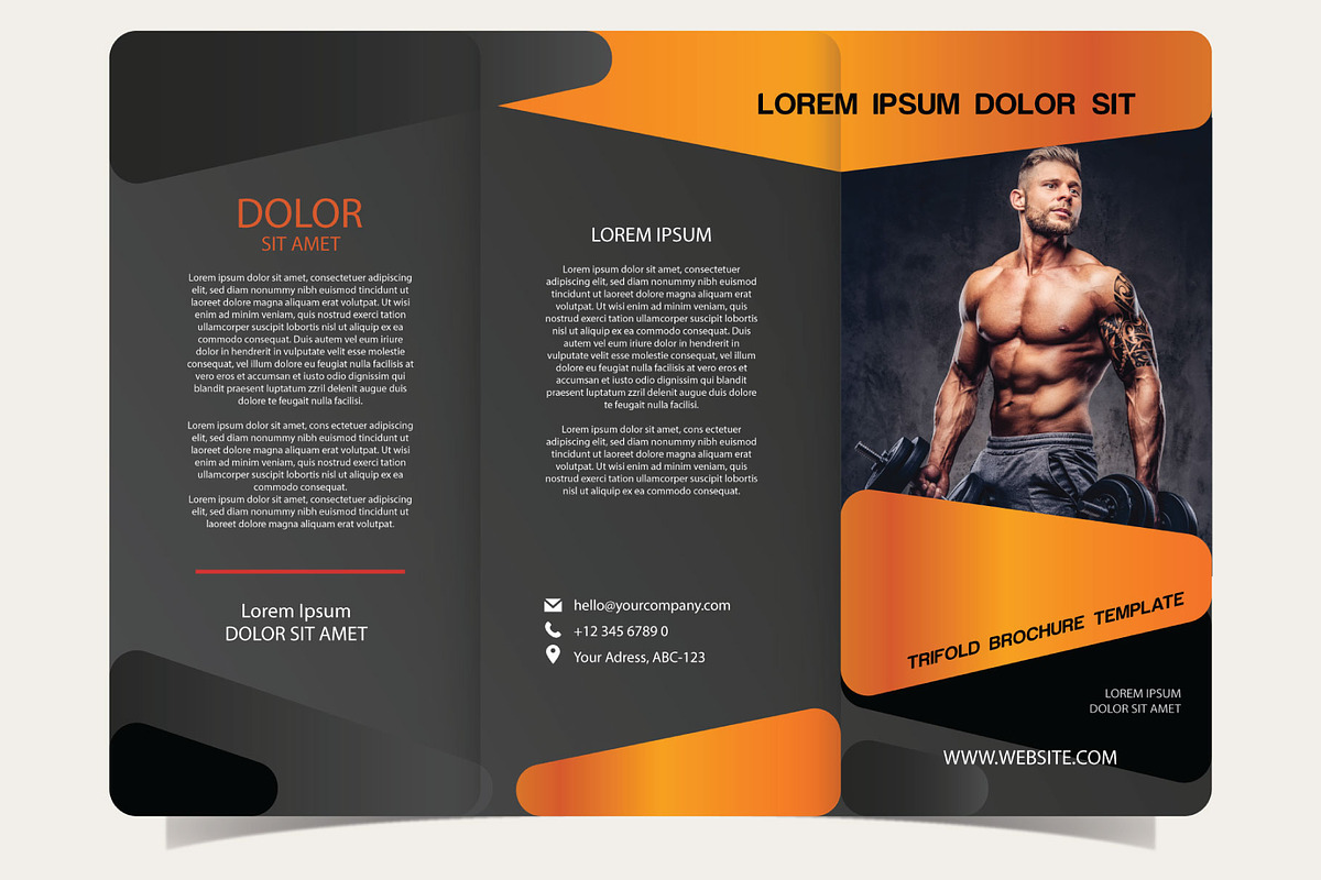 Trifold Brochure Template, a Brochure Template by YUDesignStore (Photo 2 of 5)