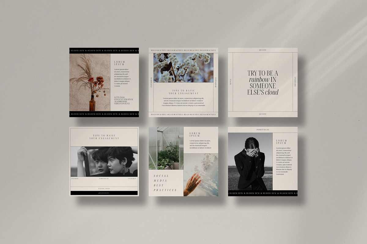 Morena Instagram Kit |Canva/InDesign, a Social Media Template by Peaches Design (Photo 6 of 10)