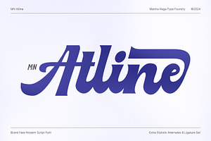 MN Atline - Modern Script Font