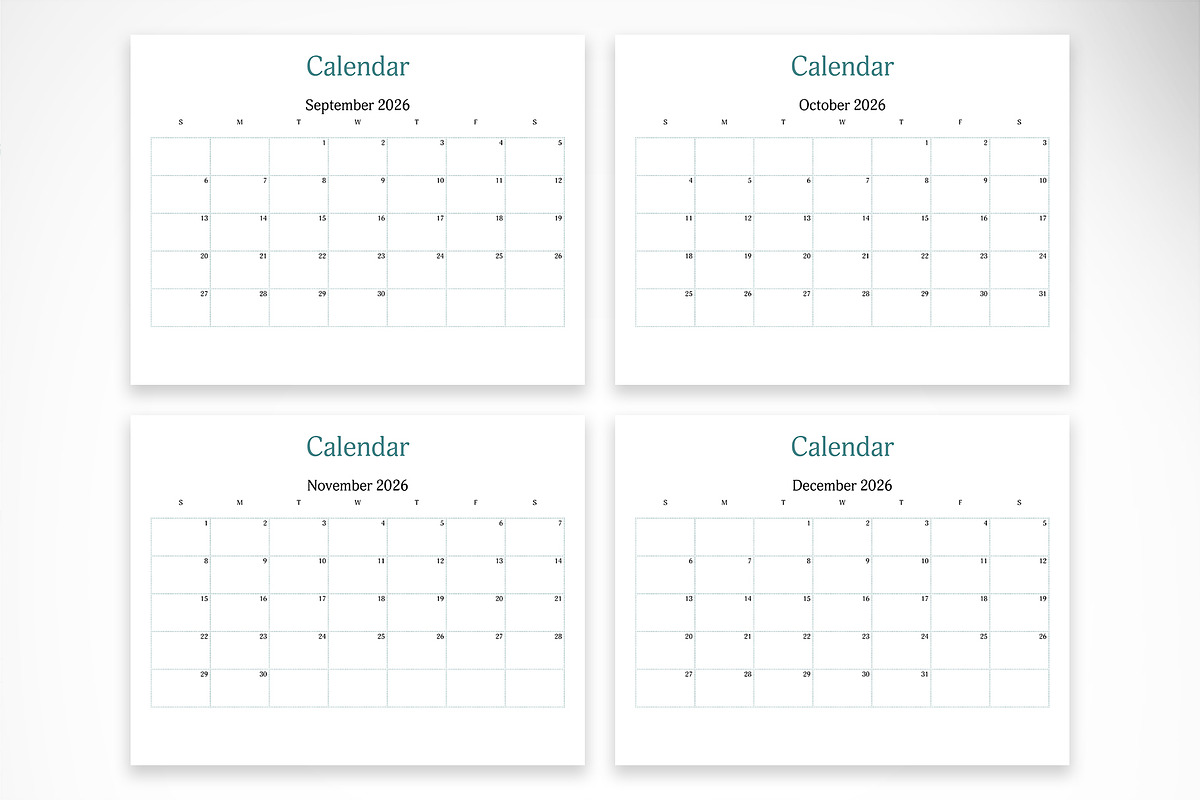 Elegant 2026 Calendar Planner Bundle, a Print Template by McLittle Stock (Photo 2 of 5)