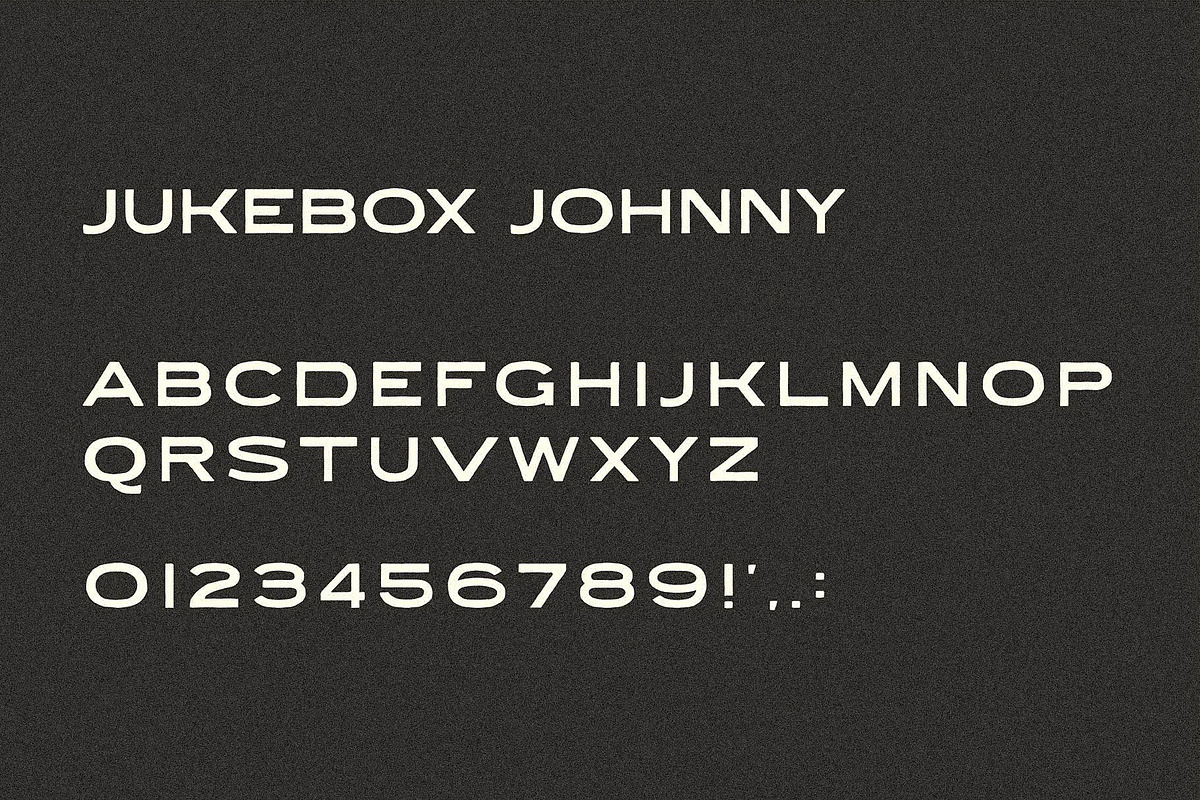 Jukebox Johnny I A Sans Serif Font, a Sans Serif Font by Taylor Penton (Photo 4 of 4)