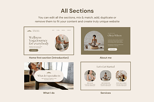 Yoga Coach Olivia Website Template