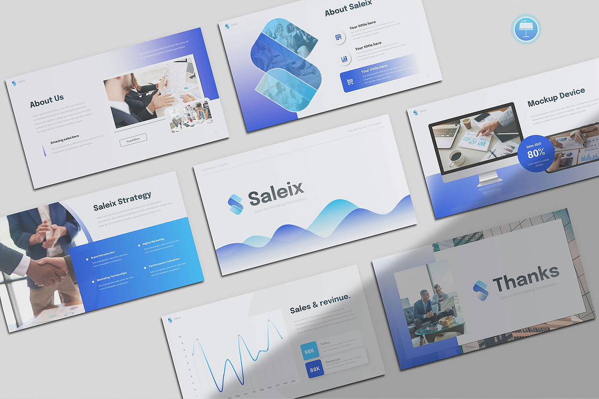 Sales and Marketing Keynote, a Presentation Template by Pixslides (Photo 1 of 6)