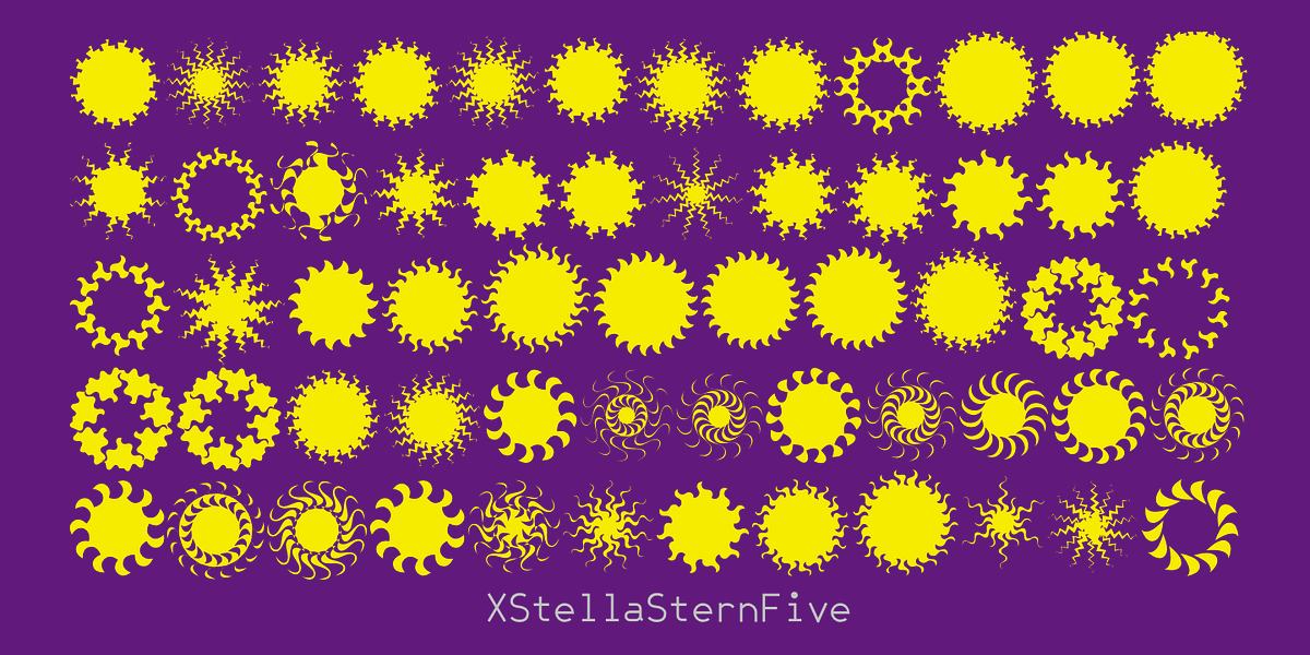 XStellaStern, a Symbol Font by Ingrimayne Type (Photo 5 of 5)