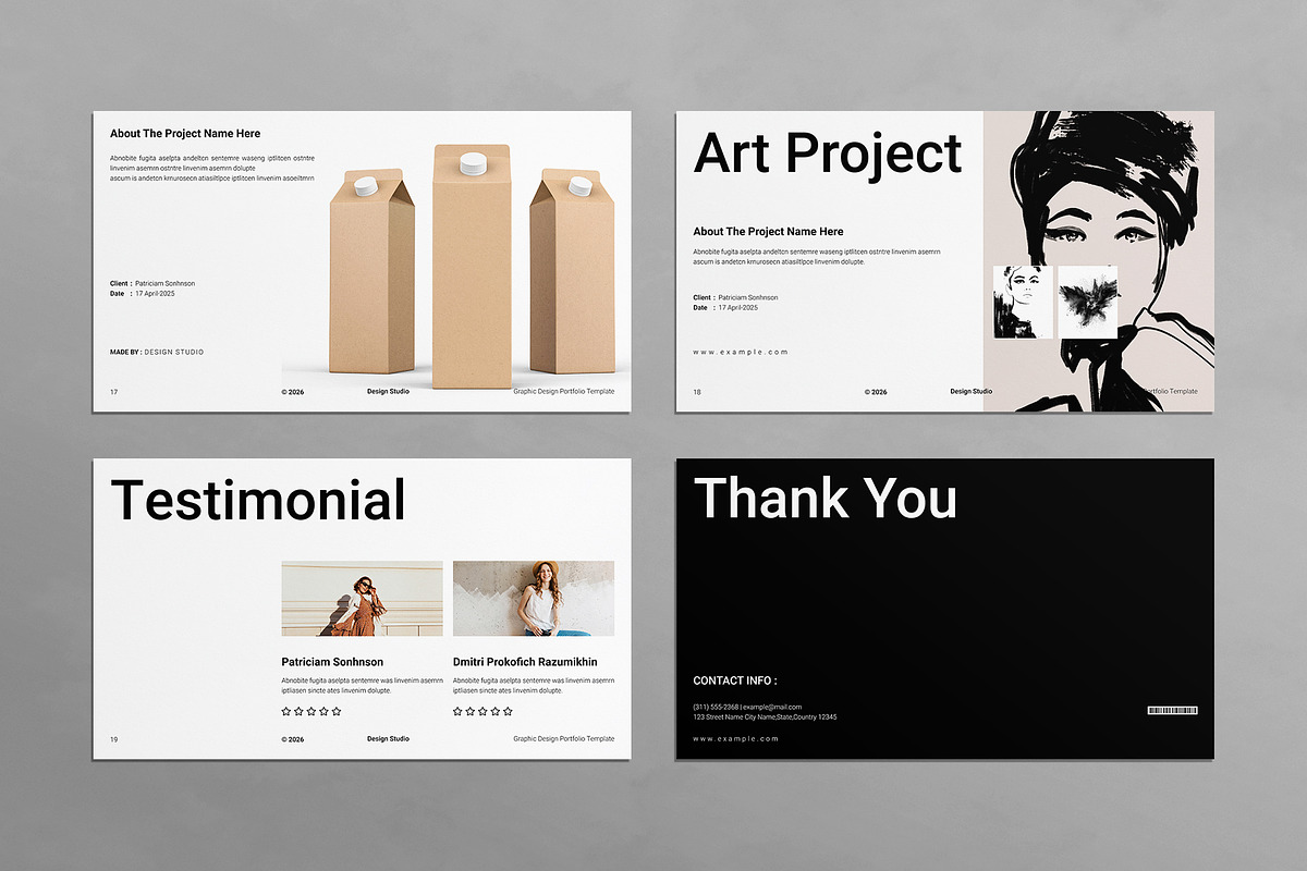 Graphic Design Portfolio Template, a Presentation Template by E-Type (Photo 6 of 6)