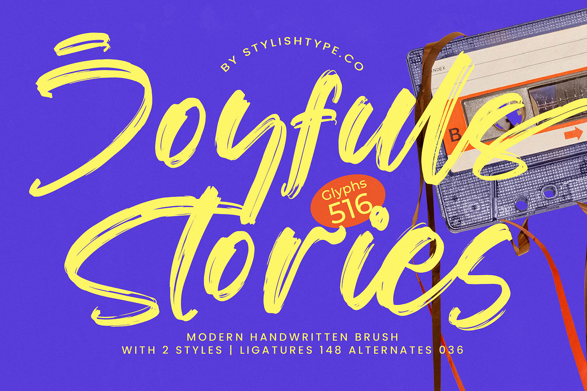 Joyfuls Stories Modern Handwritten, a Script Font by stylishtype.co (Photo 1 of 20)