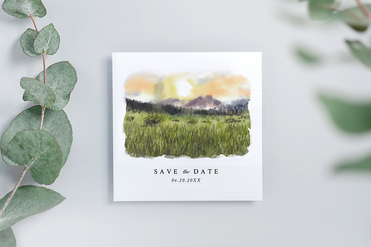 Watercolor Savannah & Landscapes, an Illustration by Yorda Studio (Photo 7 of 12)