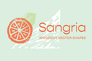 Sangria Citrus Woodcut Vector Shapes, an Object Graphic by hudlow (Thumbnail 1 of 6)