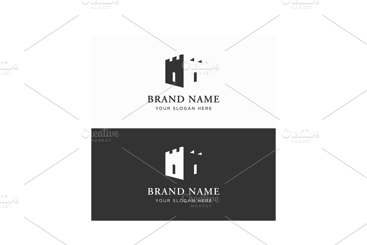 Castle logo design with a creative c, a Branding & Logo Template by LOGOCREATIVE