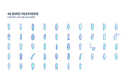 Bird feathers icon set, an Icon by Icongeek26 (Thumbnail 6 of 6)