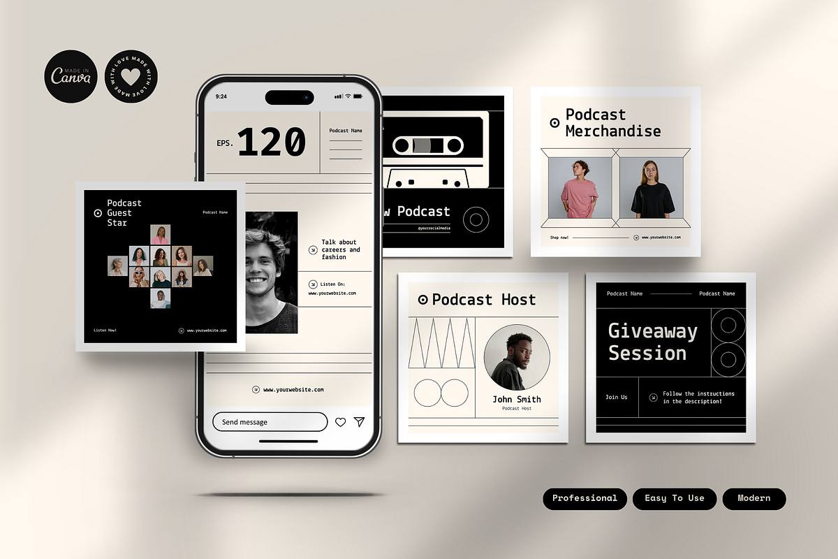 120 Podcast Instagram Template, a Social Media Template by Branding Victory STD (Photo 9 of 10)