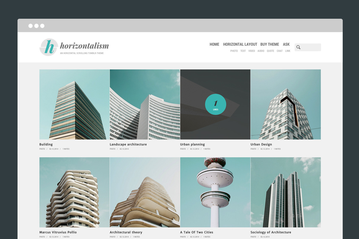 Horizontalism Tumblr Theme, a Websites & App Template by Themelantic (Photo 2 of 5)