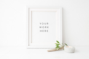 Botanical 8x10 frame mockup, a Print Template by White Hart Co.