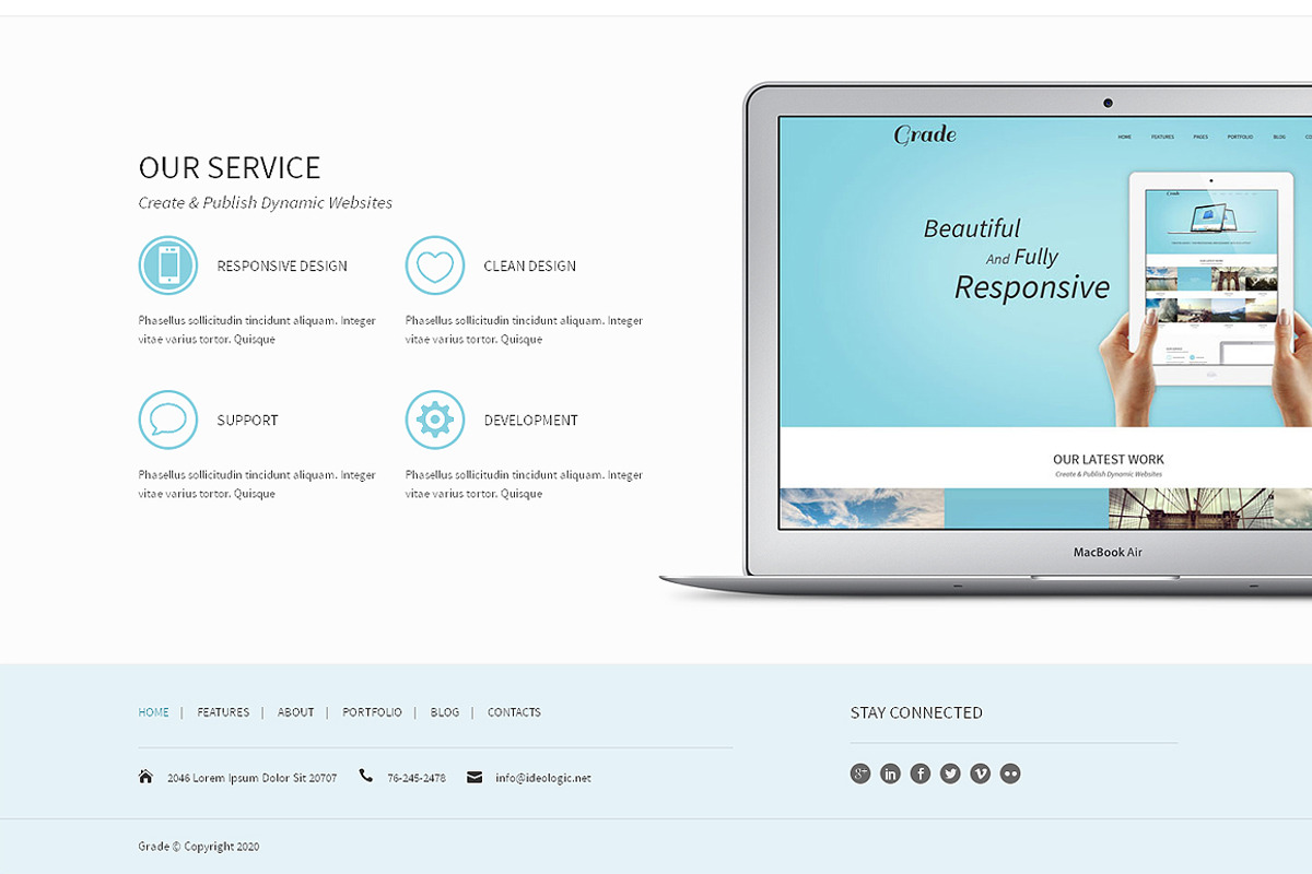 Grade Responsive Bootstrap Template, a Bootstrap Template by IceTemplates (Photo 3 of 3)